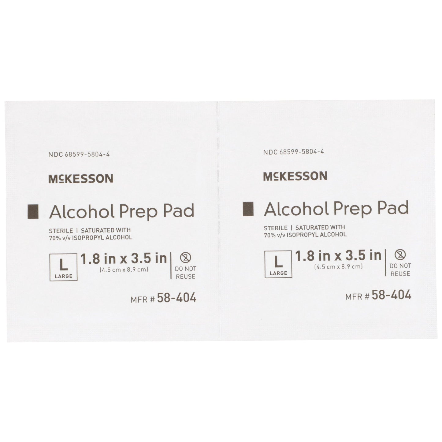McKesson Alcohol Prep Pad Isopropyl Alcohol, 1-4/5 x 3-1/2 Inch by McKesson Brand product image - view 3