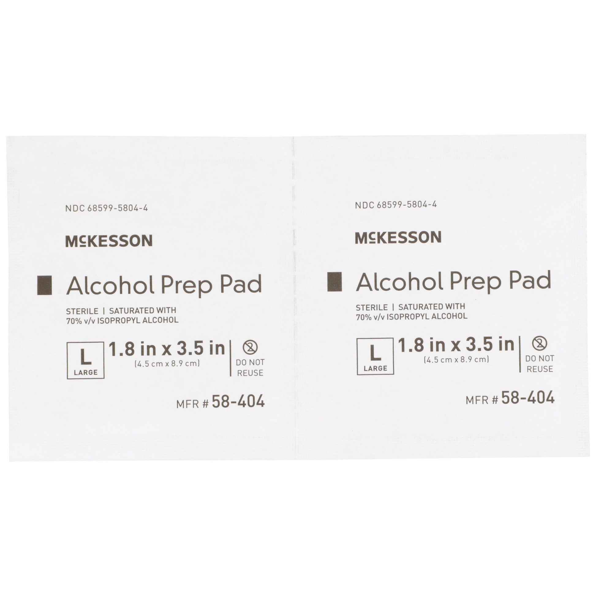 McKesson Alcohol Prep Pad Isopropyl Alcohol, 1-4/5 x 3-1/2 Inch by McKesson Brand product image - view 3