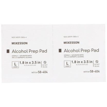 McKesson Alcohol Prep Pad Isopropyl Alcohol, 1-4/5 x 3-1/2 Inch by McKesson Brand product image - view 3
