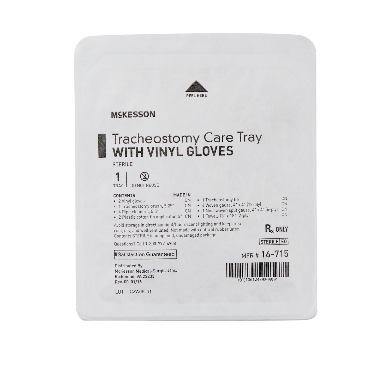 McKesson Tracheostomy Care Tray