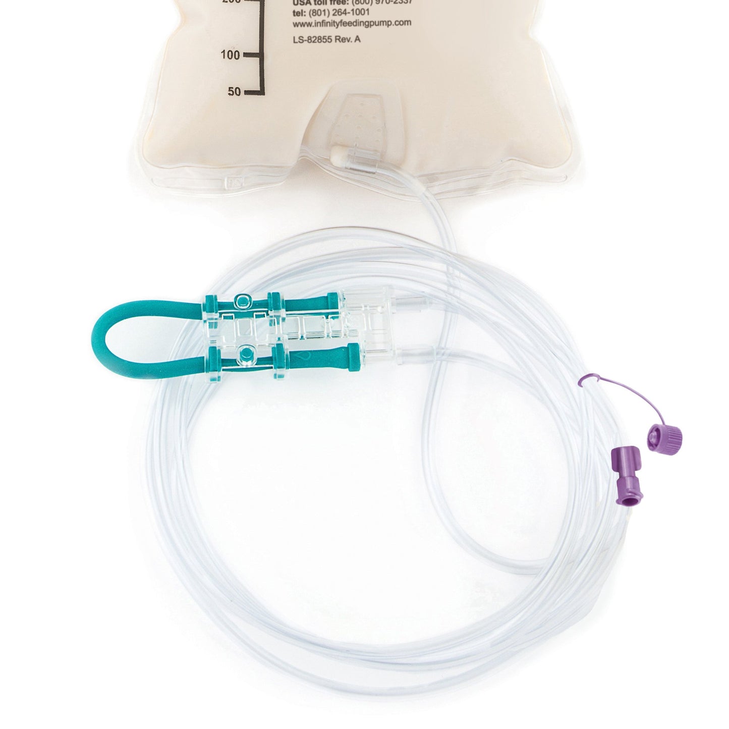 Enteral Feeding Pump Bag Set with ENFit® Connector Infinity® 1200 mL Silicone NonSterile ENFit® Connector