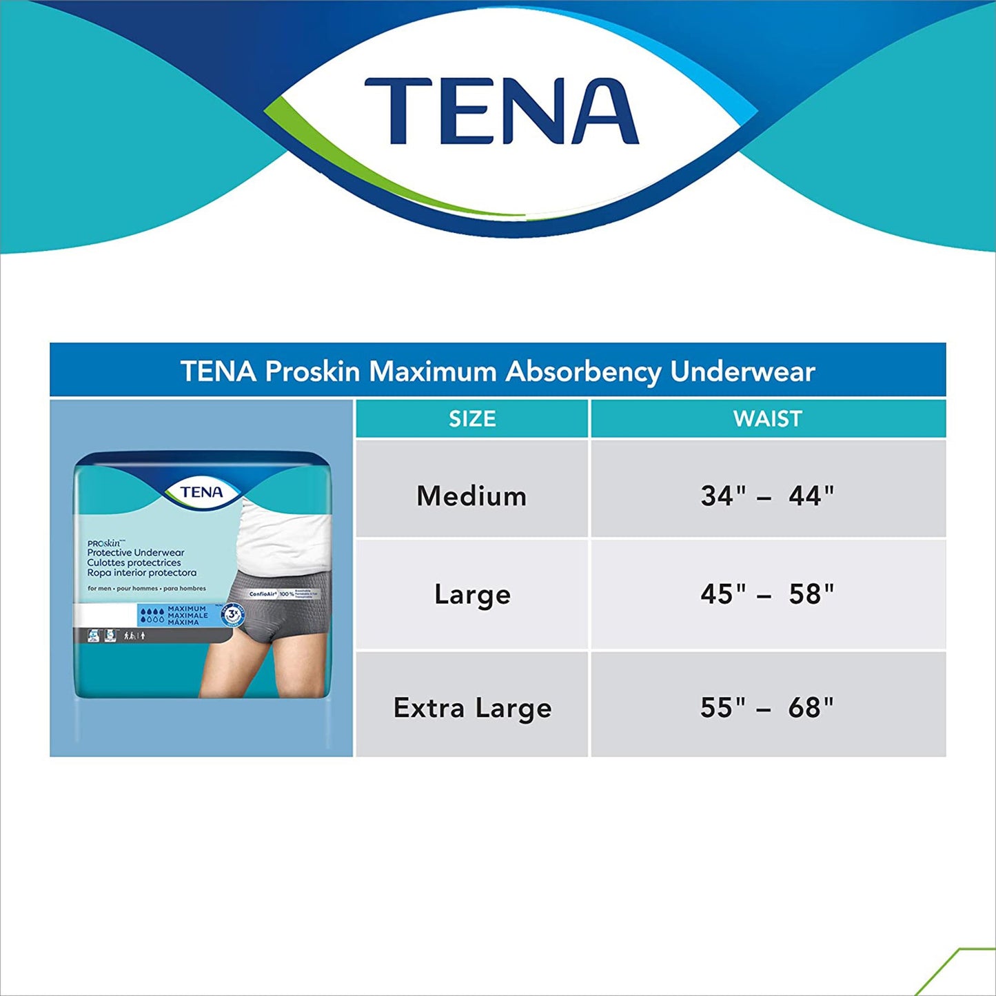 Tena® ProSkin™ Maximum Absorbent Underwear for Men, Extra Large