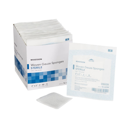 McKesson 16-4228 Sterile Gauze Sponge, 2 x 2 Inch, 8-Ply
