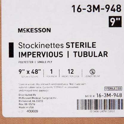 McKesson Impervious Surgical Stockinette, 9 x 48 Inch