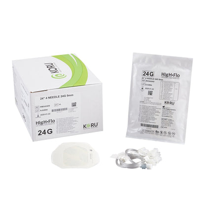 Sub-Q Infusion Set HIgH-Flo™4 24 Gauge X 4 9 mm 24 Inch Tubing Without Port