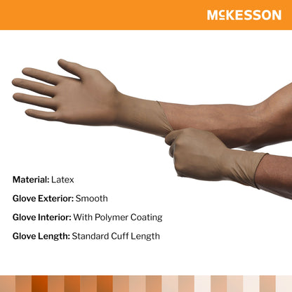 McKesson Perry® Latex Surgical Glove, Size 7.5, Brown
