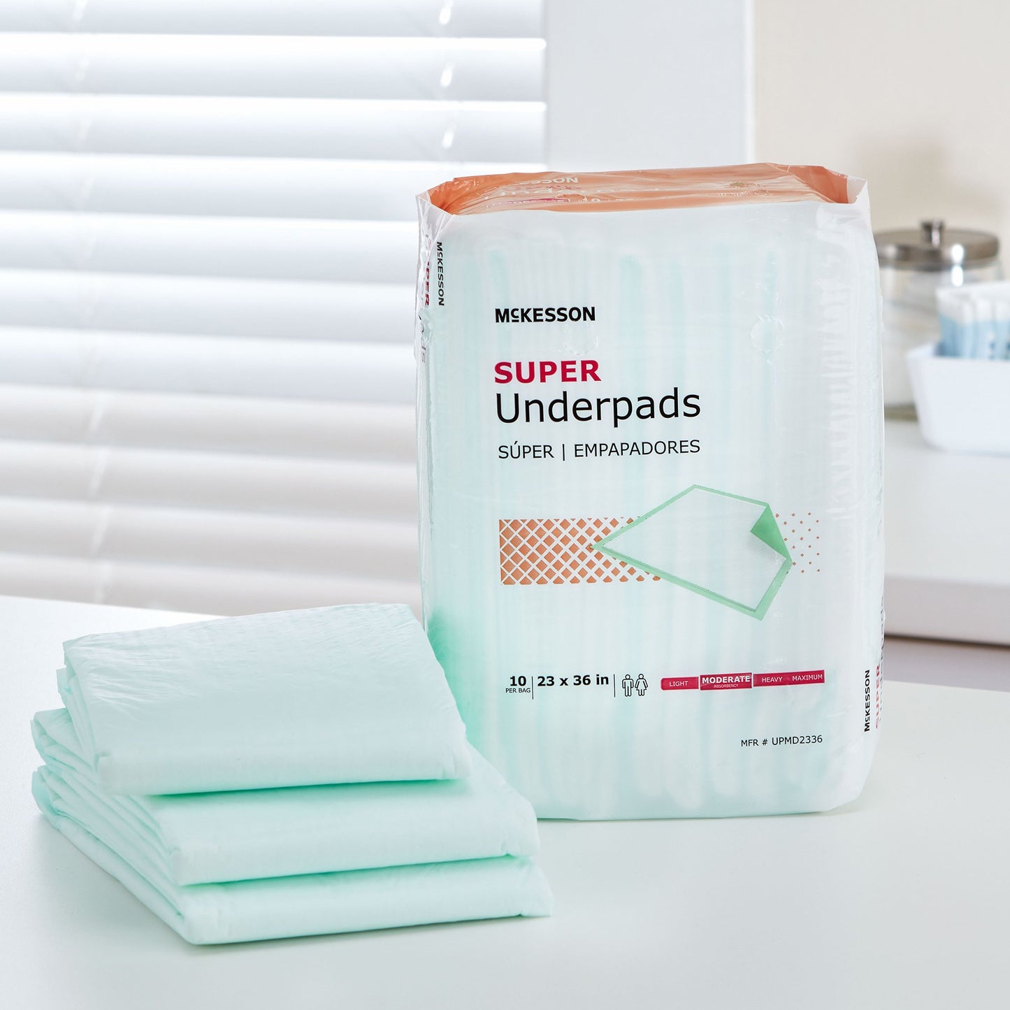 McKesson Super Moderate Absorbency Underpad, 23 x 36 Inch - 150 ct.