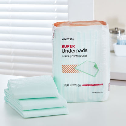 McKesson Super Moderate Absorbency Underpad, 23 x 36 Inch - 150 ct.