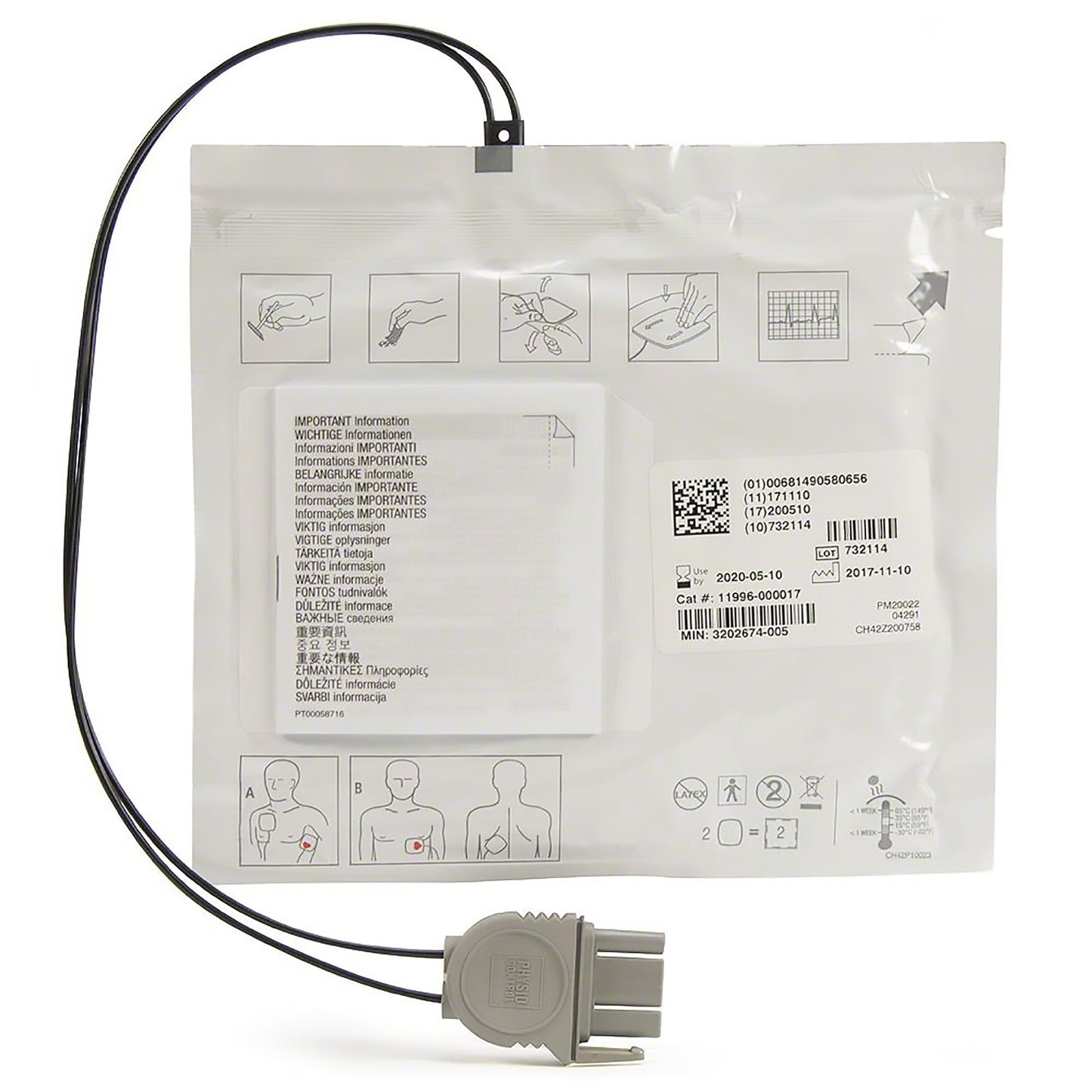 Quik-Combo Defibrillation Electrode by The Palm Tree Group product image - view 2