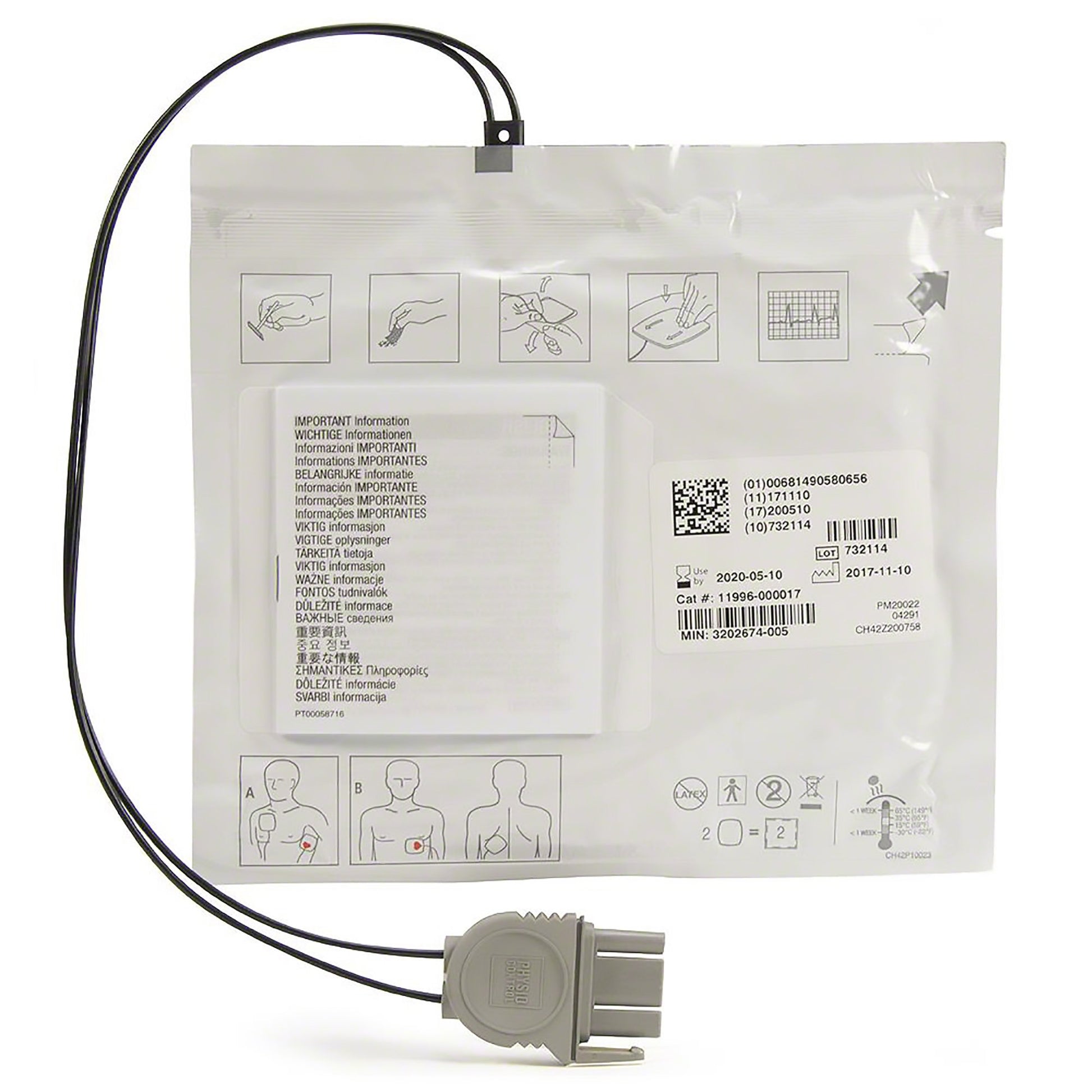 Quik-Combo Defibrillation Electrode by The Palm Tree Group product image - view 2