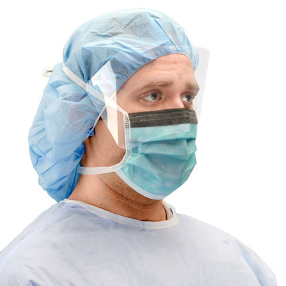 Surgical Mask Cardinal Health™ Anti-fog Adhesive ASTM Level 3 Tie Closure One Size Fits Most