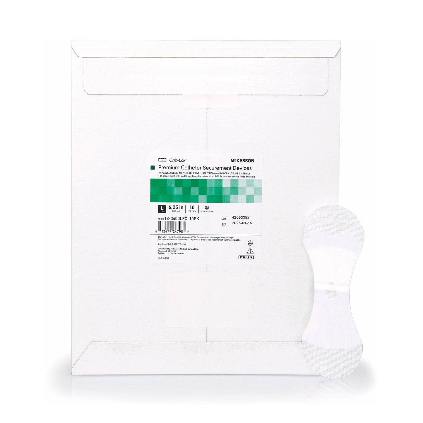 Catheter Stabilization Device McKesson Premium Large, 6.25 Inch, Sterile