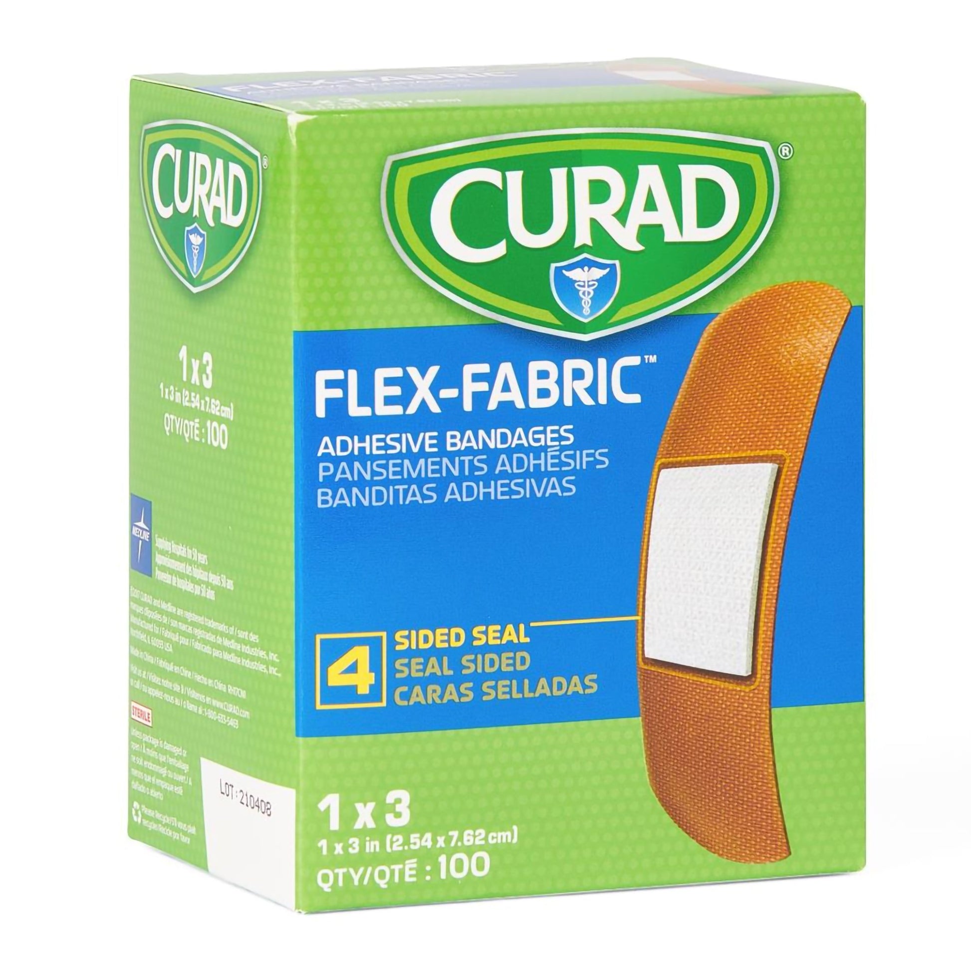 Comfort Cloth Tan Adhesive Strip, 1 x 3 Inch by Medline product image - view 2