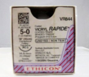 Ethicon VR844 Vicryl Rapide Polyglactin 910 Absorbable Suture with Needle