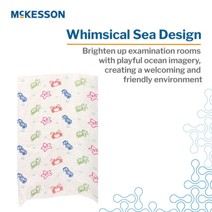 Table Paper McKesson 21 Inch Width 125 Foot Length Print (Sea Friends) Crepe