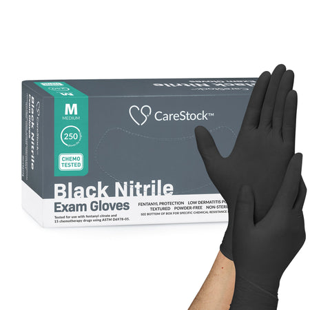 CareStock Nitrile Exam Glove, Medium, Black by CareStock product image
