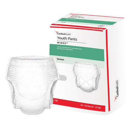 Cardinal 70074A Curity Youth Pants Unisex, Large, Heavy Absorbency, 60 – 125 lbs