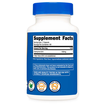 Dietary Supplement nutricost® COQ10 100 mg Strength Capsule 60 Per Bottle