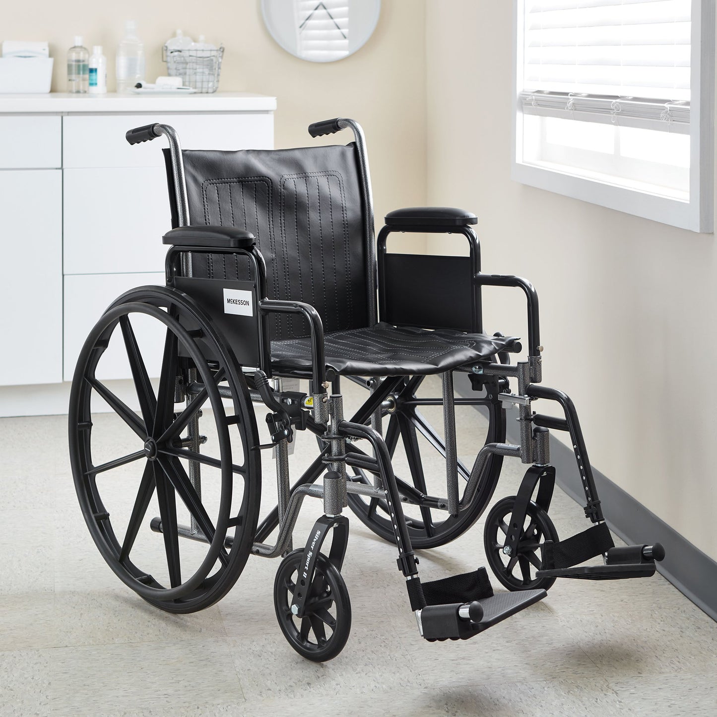 McKesson Lightweight Wheelchair, 18 Inch Seat Width