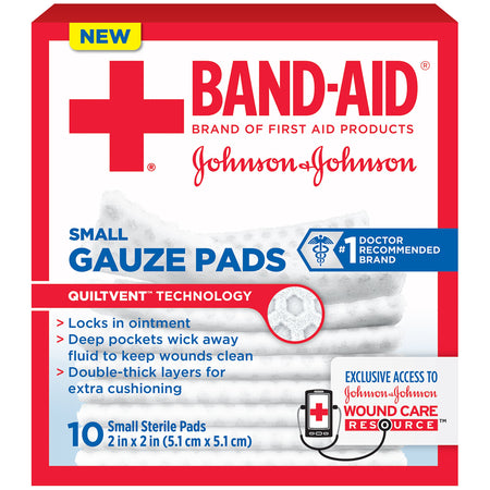 Johnson & Johnson 781054 Gauze Sponge Band-Aid 2 X 2 Inch Sterile 1 per Pack
