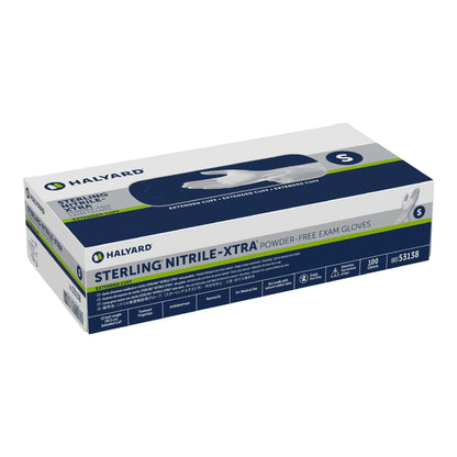 Sterling-Xtra® Nitrile Extended Cuff Length Exam Glove, Small, Gray