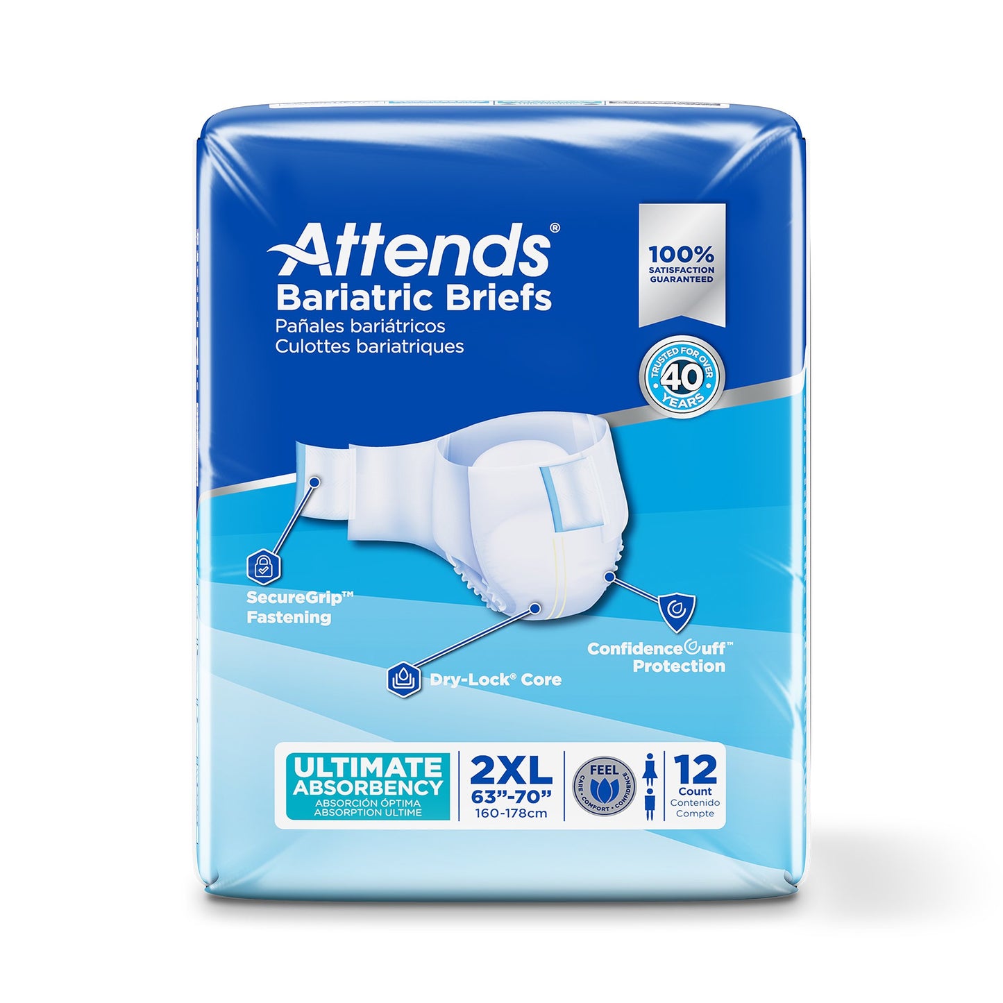 Attends® Bariatric Briefs, 2X-Large