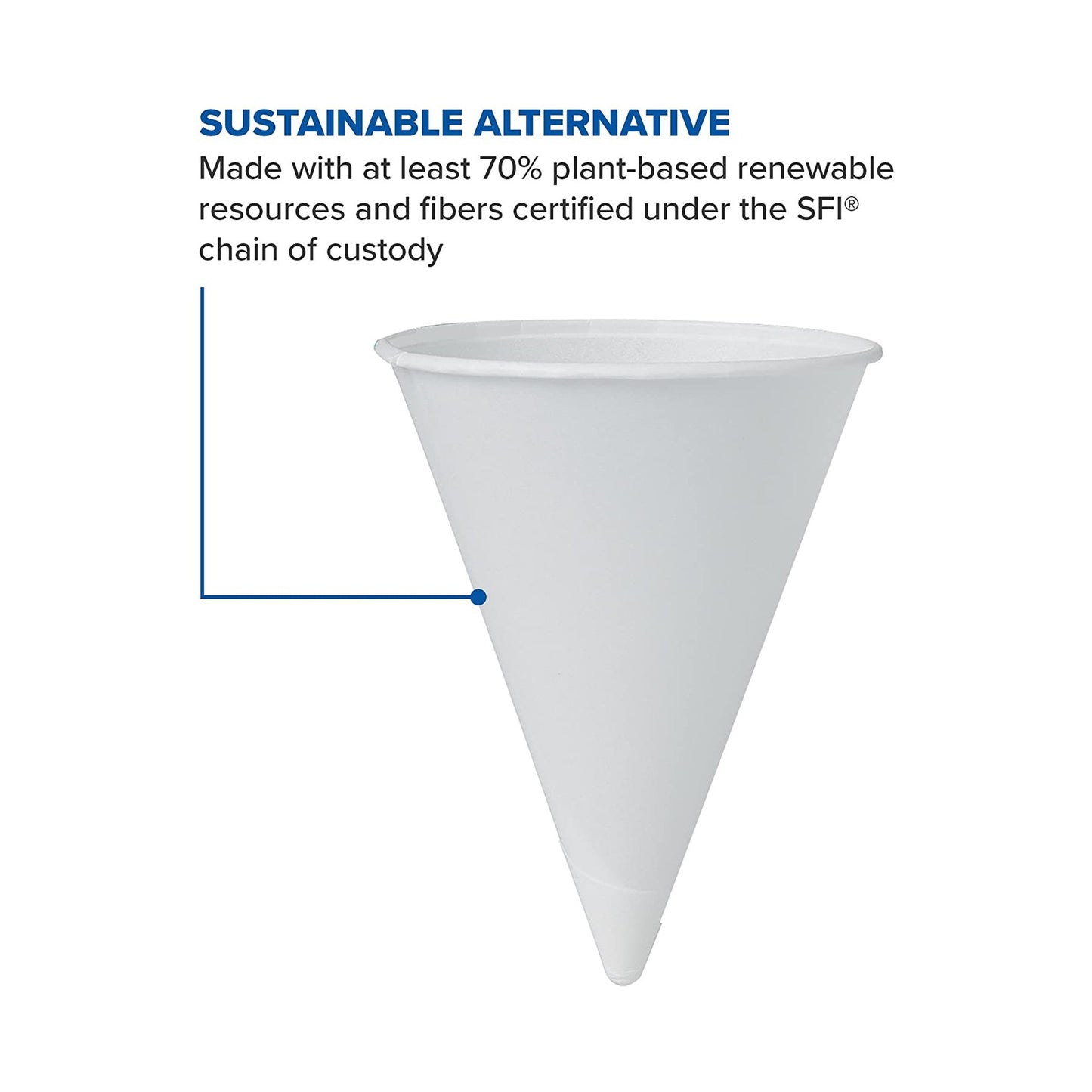 Bare® Paper Cone Drinking Cup, 4-ounce capacity