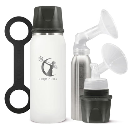 Ceres Chill OG Stainless Steel Breast Milk Chiller Container, White