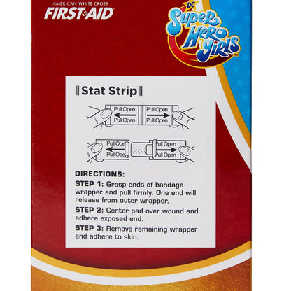 American® White Cross First Aid DC Super Hero Girls Kid Design Adhesive Strips