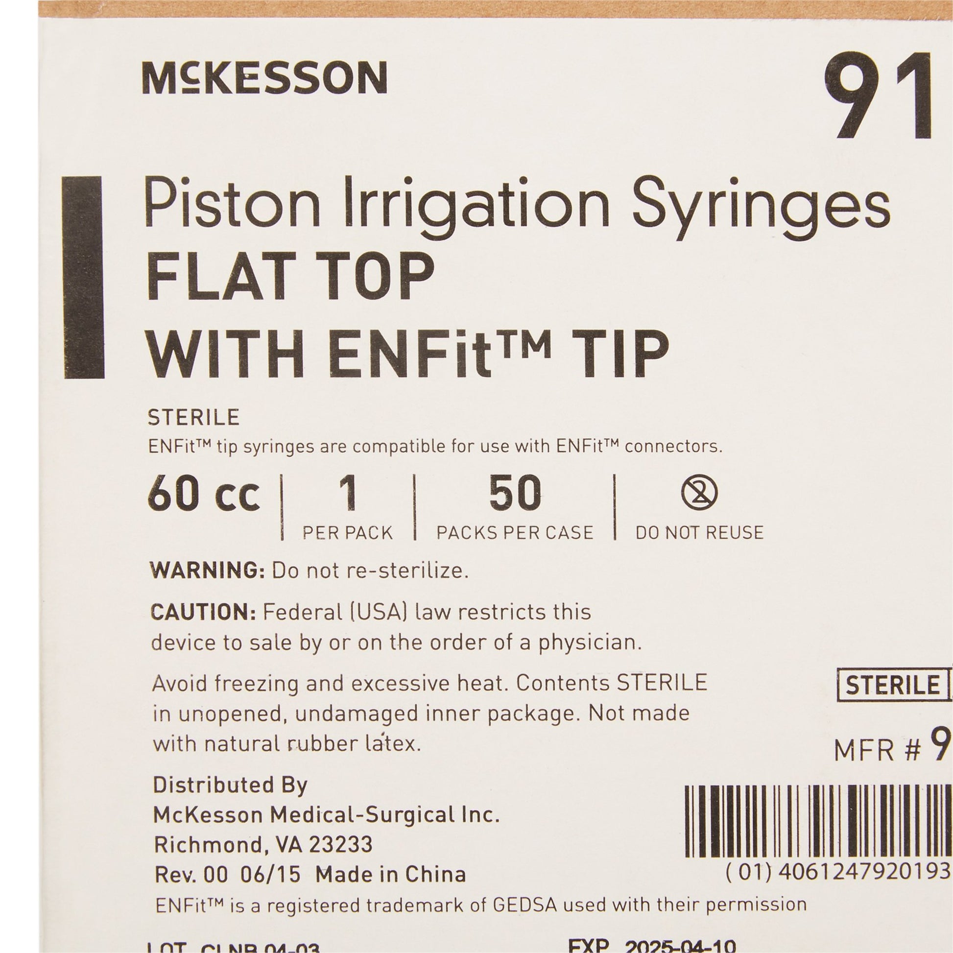 McKesson Enteral Feeding / Irrigation Syringe, 60 mL by McKesson Brand product image - view 5