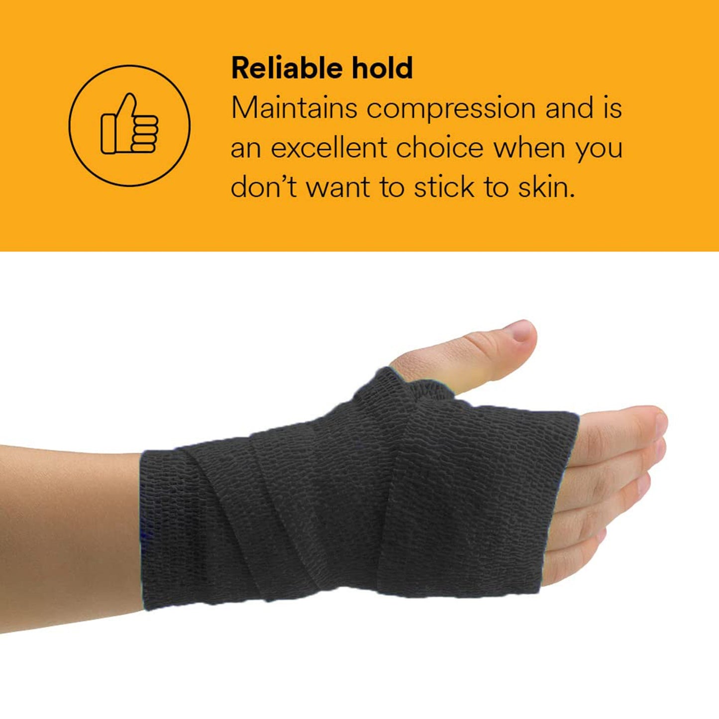 3M™ Cohesive Bandage LF 2 Inch X 5 Yard Self-adherent Closure Black NonSterile Low Compression