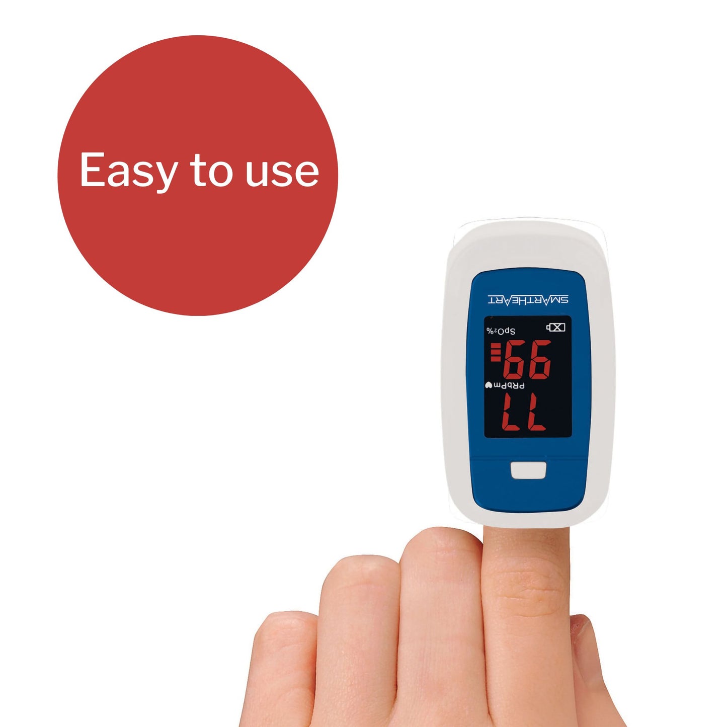 SmartHeart Fingertip Pulse Oximeter for Blood Oxygen Saturation, Economy
