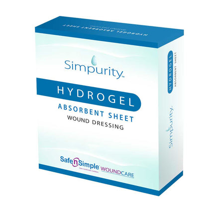 Safe N Simple SNS58345 HydroGel Hydrogel Wound Dressing, 4 x 5 Inch, 5 to 12 Inch Length