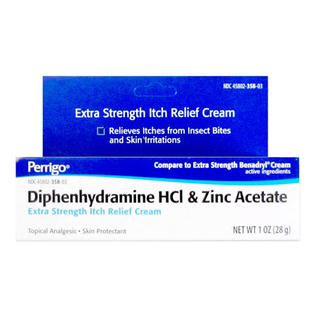 Perrigo Company 45802035803 Diphenhydramine / Zinc Acetate Itch Relief, 1-ounce Tube