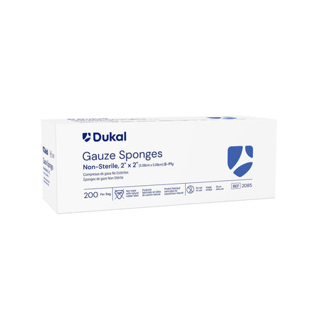 Dukal 2085 Gauze Sponge, 2 x 2 Inch, 8-Ply
