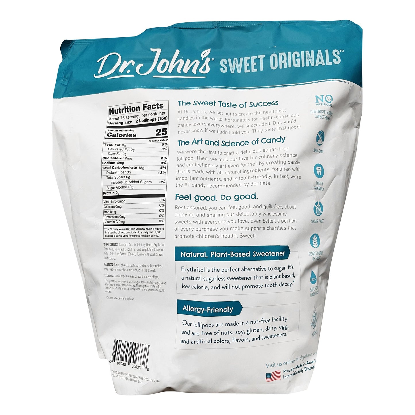 Dr. John's Candies® Sugar-Free Lollipop