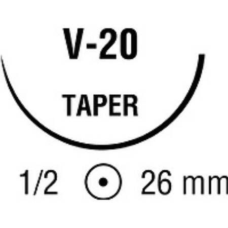 Covidien GL-323 Polysorb Polyester Absorbable Suture with Needle, V-20 Taper Point Braided