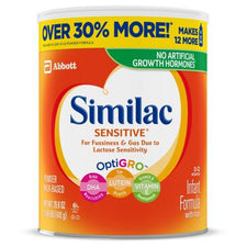 Infant Formula Similac Sensitive® Unflavored 29.8 oz. Can Powder Iron Lactose Sensitivity