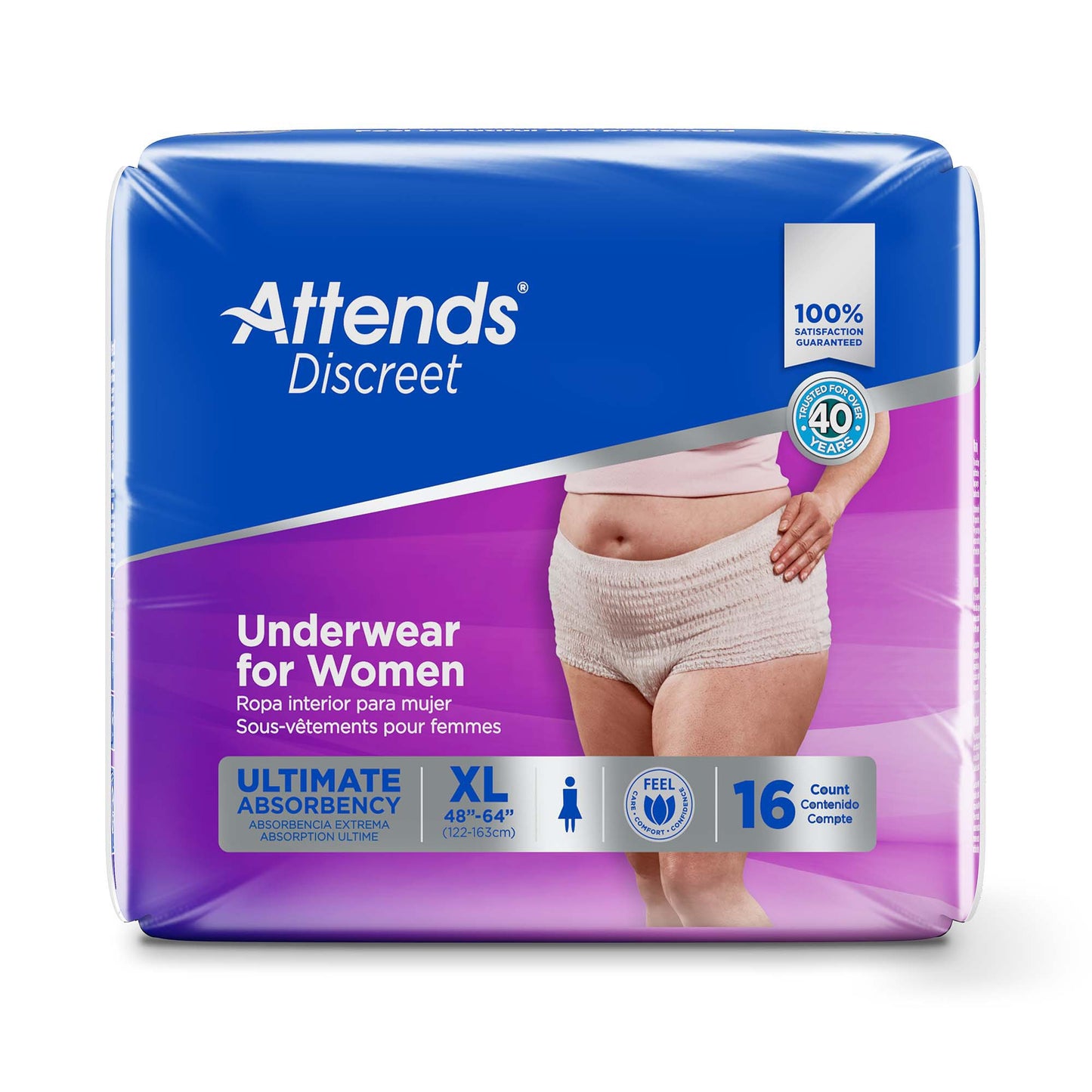 Attends® Discreet Women's Underwear, Level 5, X-Large