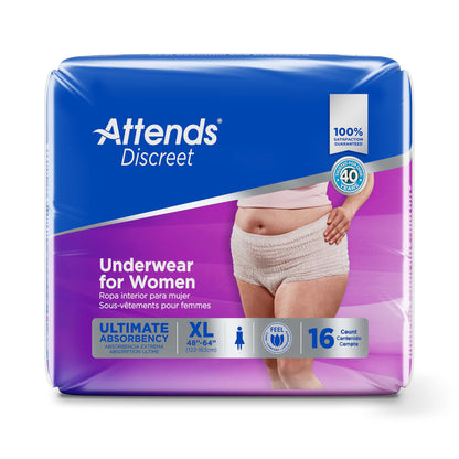 Attends® Discreet Women's Underwear, Level 5, X-Large