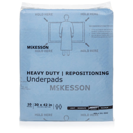 McKesson 241-3042 Heavy-Duty Repositioning Underpads, 30 x 42 Inch