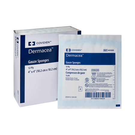 Cardinal 441000 Dermacea Sterile Gauze Sponge, 4 x 4 Inch, 12-Ply
