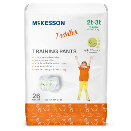McKesson TP-2T3T Training Pants, 2T to 3T, Size 2T to 3T, Pull On with Tear Away Seams