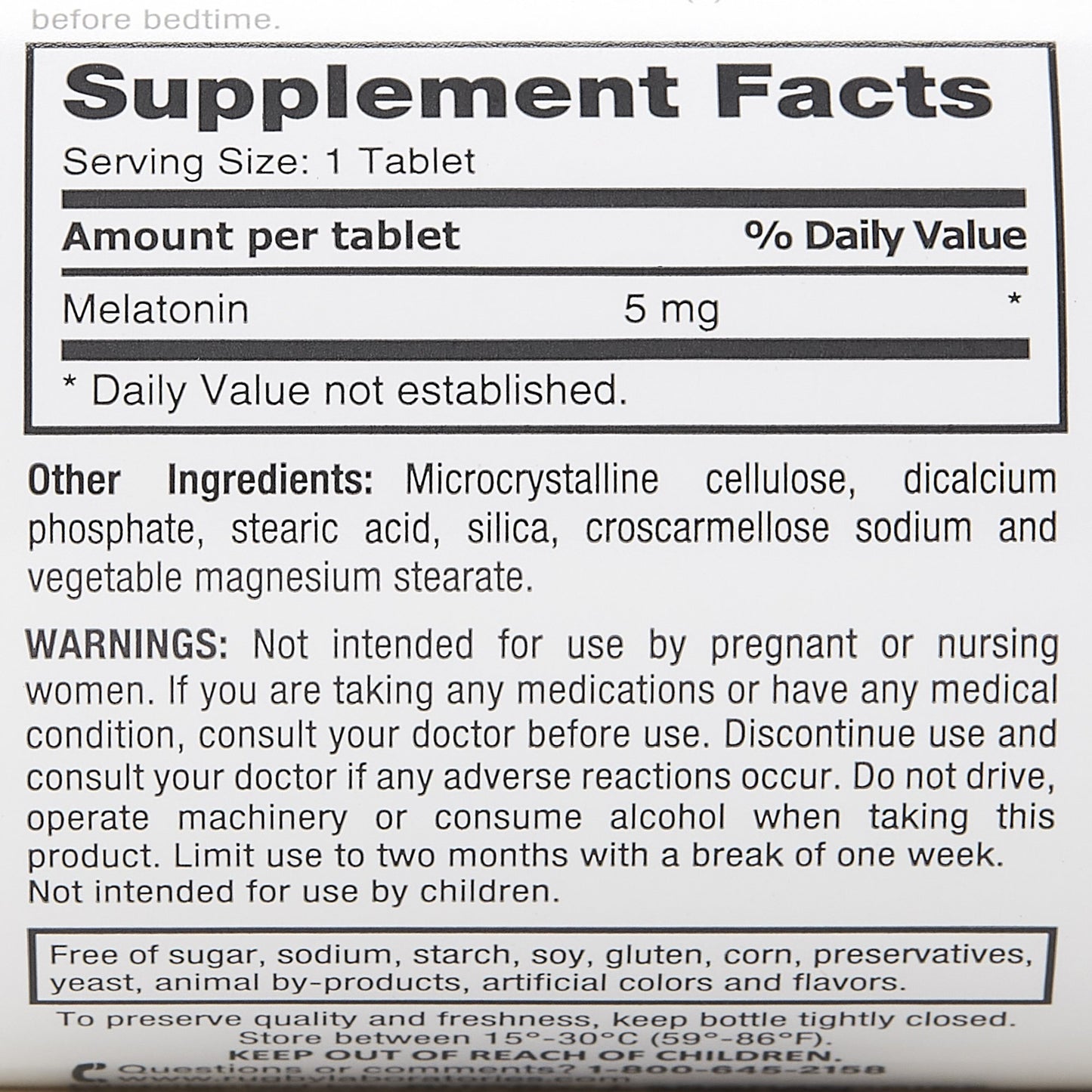 Rugby® Melatonin Dietary Supplement