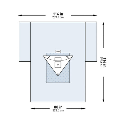 McKesson Sterile Heavy-Duty Knee Arthroscopy Drape, 114 x 88 x 116 Inch