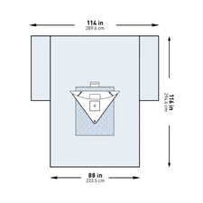 McKesson Sterile Heavy-Duty Knee Arthroscopy Drape, 114 x 88 x 116 Inch