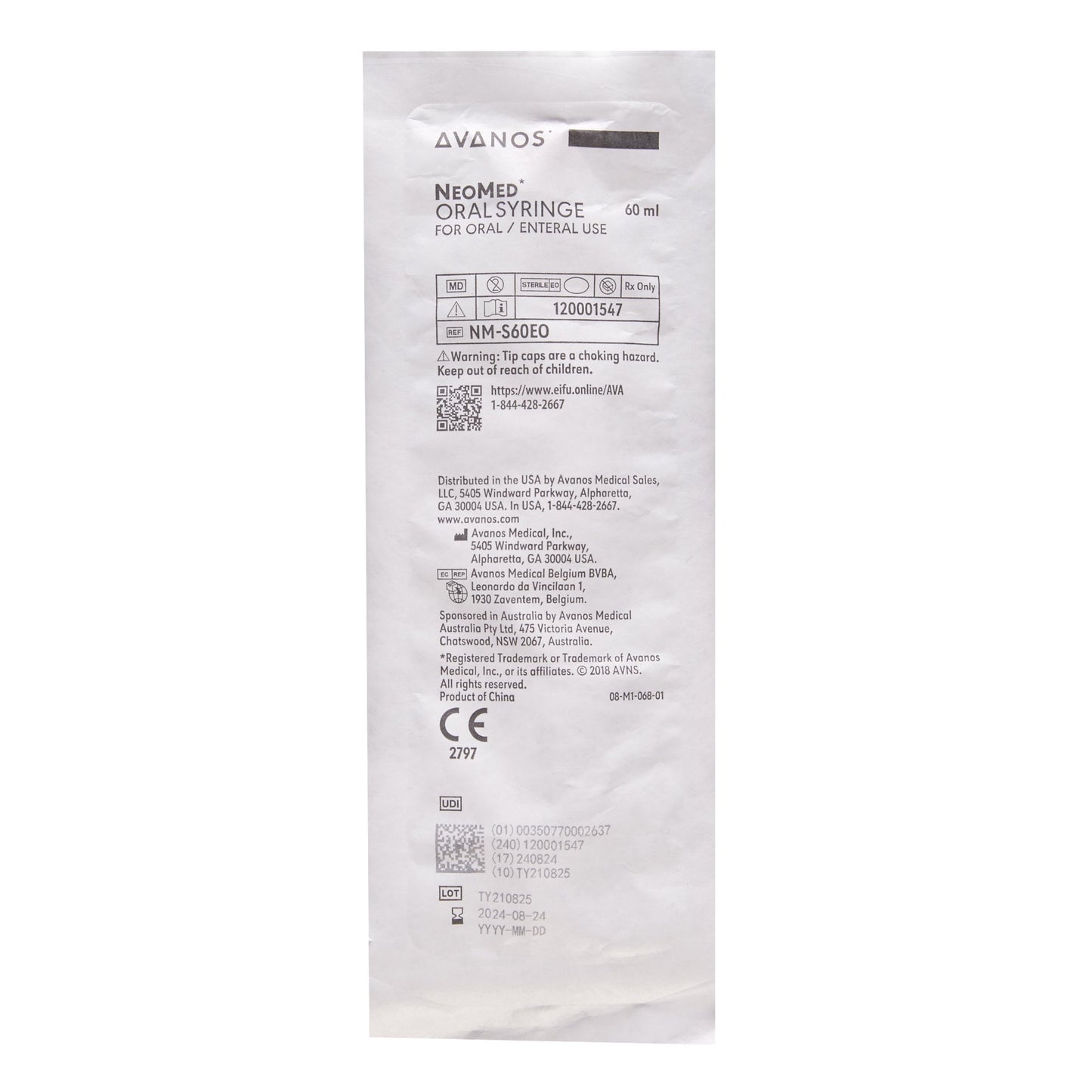 NeoMed® Enteral / Oral Syringe, 60 mL