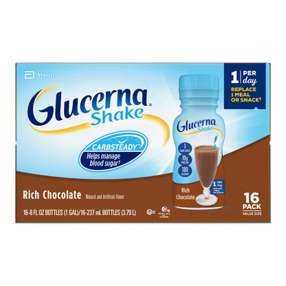 Glucerna® Original Shake, Chocolate Flavor, 8-ounce bottle