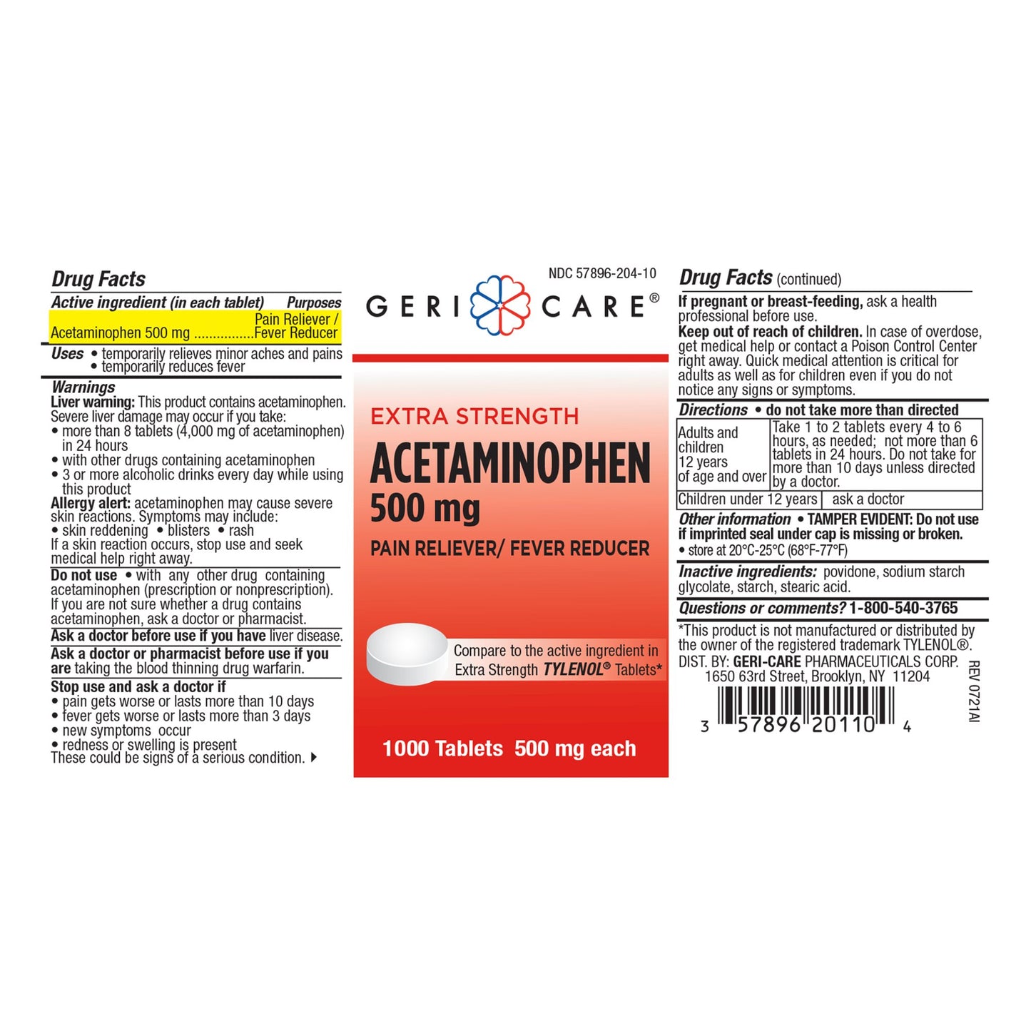 Geri-Care® Acetaminophen Pain Relief