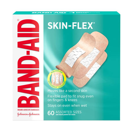 Johnson & Johnson 38137118351 Band-Aid Skin-Flex Adhesive Strip, Assorted Sizes